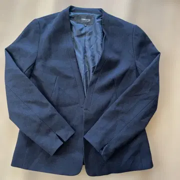 새상품급 노카라 자켓 네이비