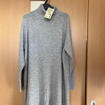 새상품 무인양품 MUJI 미사용 목의 까슬거림을 잡은 롱 원피스 M-L