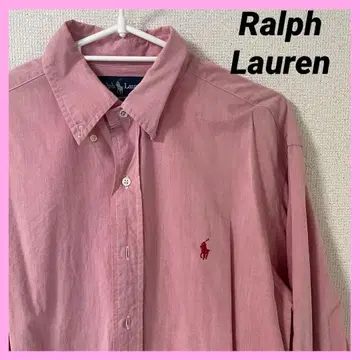 폴로 랄프로렌 폴로 자수 핑크 긴팔 셔츠