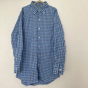 ITAL STYLE 버튼다운 깅엄 체크 긴팔 셔츠