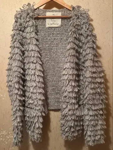 시루무린 루프 니트 자켓 가디건 아우터 그레이