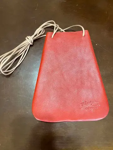 가죽 숄더백 레드