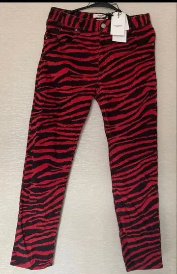 Isabel Marant Etoile 제브라 패턴 팬츠 레드