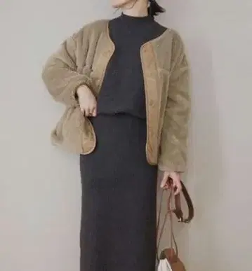 [ Sonny label ] 리버서블 보아 블루종