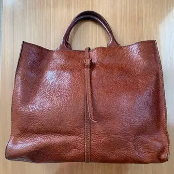 genten 브라운 가죽 토트백