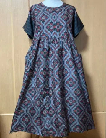 112 가격 인하 기모노 리메이크 오시마 명주 개더 원피스