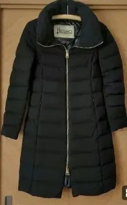 헬레노 스탠드 카라 다운 코트 블랙 40