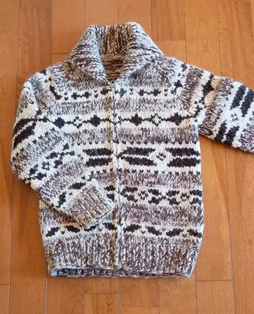 카우친 스웨터 캐나다제 앞 지퍼 남녀 공용 빈티지