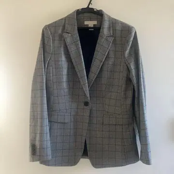 H&M 그레이 체크 무늬 테일러드 자켓 미사용품