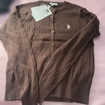 U.S. POLO ASSN. 브라운 가디건 M 사이즈