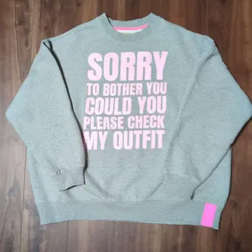 새상품급 토마스 맥파이 맨투맨 그레이 속기모