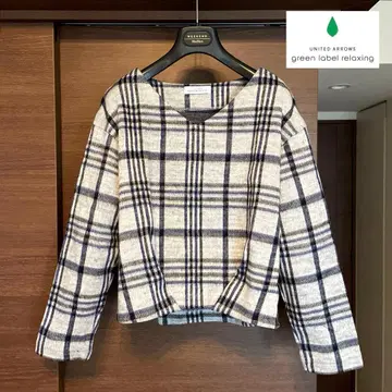 그린 라벨 릴랙싱 유나이티드 애로우즈 체크 무늬 스웨터 [ F ]