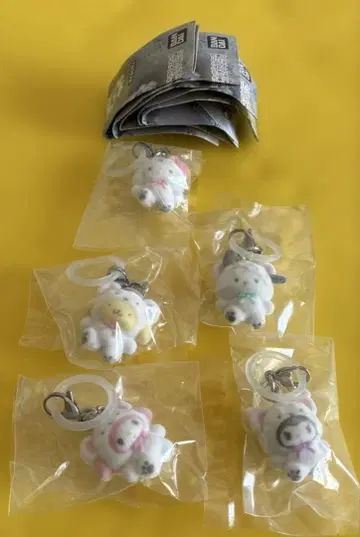 산리오 메지루시 액세서리 후와후와 스노우 전 5종 세트 키티 익명 배송