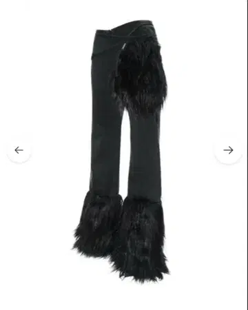 thered thread Fur trim denim 퍼 데님