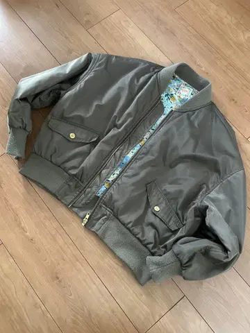 BEAMS 빔즈 여성용 MA-1 점퍼 자켓 카키 S