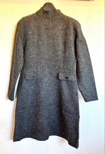 그레이 계열 네프 포함 니트 롱 원피스