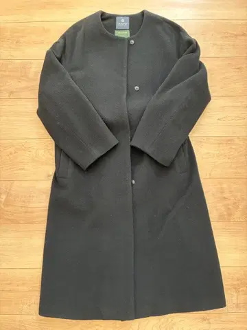 블랙 롱 코트 허리 벨트 포함