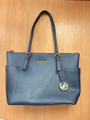 MICHEAL KORS 토트백 가죽 네이비 A4