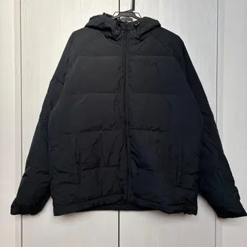 [ 즉시 배송 ] FILA 휠라 다운 자켓 심플 후드 부착 블랙 L