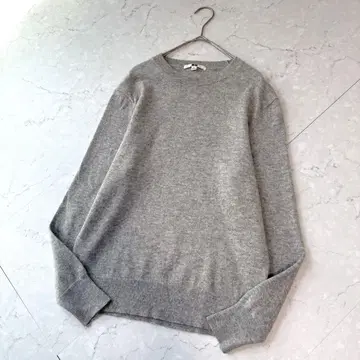 UNIQLO 유니클로 캐시미어 100% 니트 스웨터 M 그레이