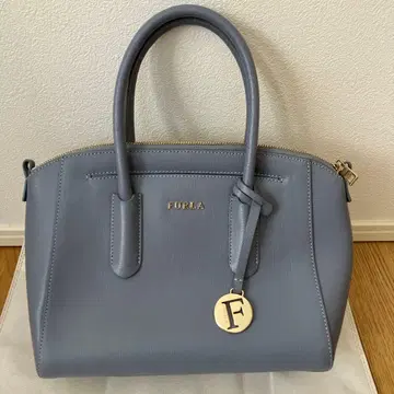 FURLA 가죽 핸드백 숄더백 블루