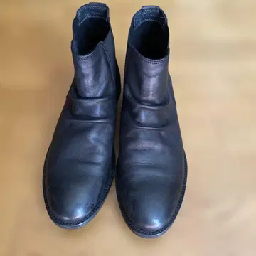 LEE 블랙 가죽 사이드 고어 부츠 26.5