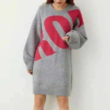 완판템 RODEO CROWNS RCWB 부클 빅 로고 니트 원피스