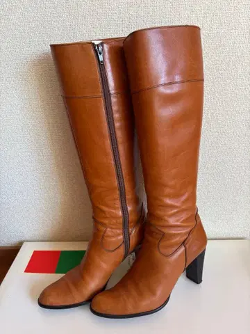 다이애나 브라운 가죽 롱 부츠