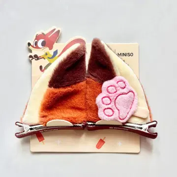 주토피아 Zootopia MINISO 닉 귀 헤어핀 디즈니