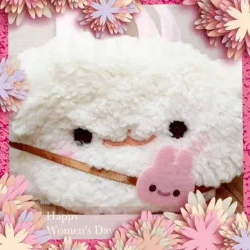 포메라니안 모찌 시라타마 복슬복슬 백 봉제 인형 마스코트 GiGO 한정판