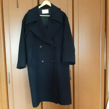 NEU JOURNAL STANDARD 네이비 더블 브레스트 롱 코트