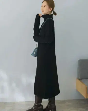 [ UR TECH ] 리브 니트 롱 원피스 택 포함 새상품