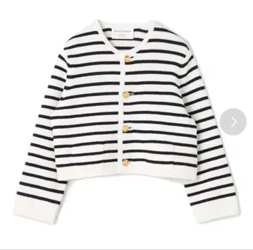 [ 새상품급 ] macphee 하프 밀라노 리브 보더 크루넥 가디건