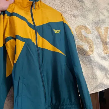 Reebok 나일론 자켓 그린/노랑
