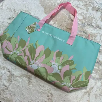 WAIKIKI MARKET 한정판 플라워 무늬 토트백