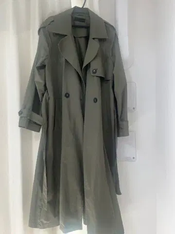 카키 트렌치 코트 아우터 캐주얼 롱 ZARA