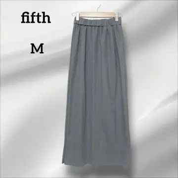 미사용 새상품 FIFTH 롱 타이트 스커트 그레이 슬릿 허리밴딩 M