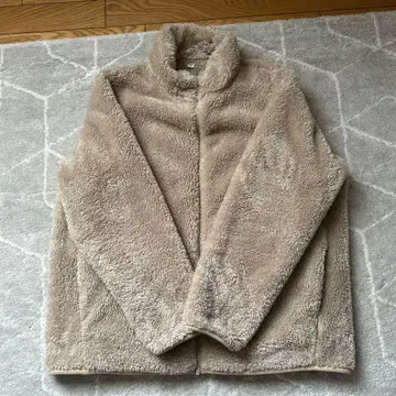 UNIQLO 베이지 퍼 플리스 자켓 XXL