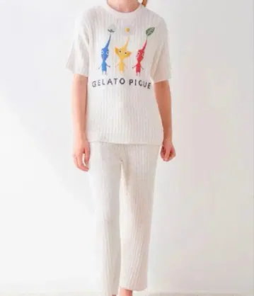 젤라또피케 PIKMIN 피크민 스무디 리브 풀오버 & 롱 팬츠