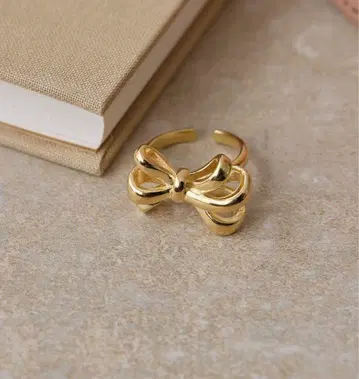 [ 새상품 ] 이아파피요네 레이디 리본 링 골드