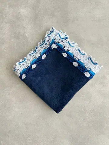 치카자와 레이스점 ANA 오리지널 타월 손수건 네이비 새상품