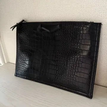 블랙 크로커다일풍 클러치백 세컨드 백