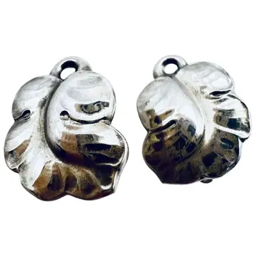 조지 젠슨 50D 그레이프 리프 클립온 실버 귀찌