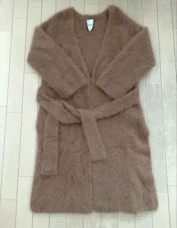 룰루빌비 롱 가디건 모헤어 브라운