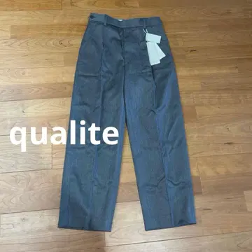 새상품 qualite 칼리테 팬츠 울 혼방 깔끔 슬랙스 일본제