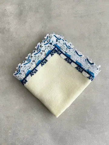 치카자와 레이스점 ANA 오리지널 타월 손수건 크림 새상품