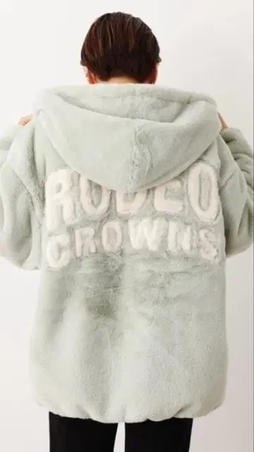 새상품급 RODEO CROWNS 후드 부착 점퍼 민트 그린