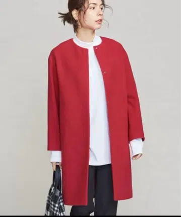 BEAUTY&YOUTH UNITED ARROWS 노카라 코트 레드