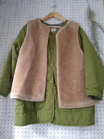 사만사 모스모스 3way 아우터 프리 사이즈 올리브 그린