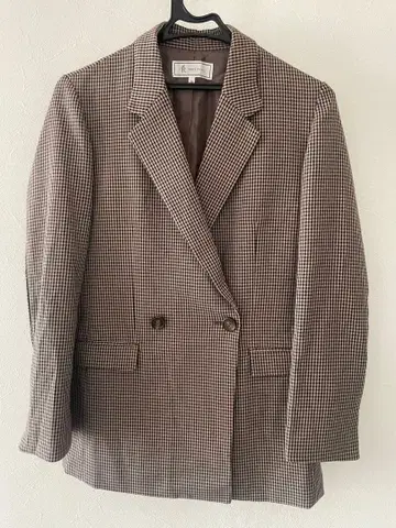 체크 무늬 테일러드 자켓